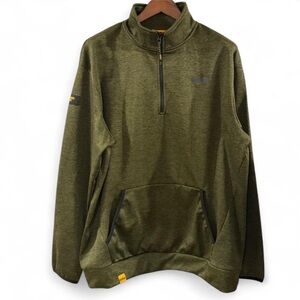 NWT Men’s DeWalt Olive Green Half-Zip Pullover w/ Pockets Size XL